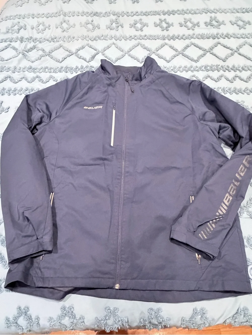 Bauer Men's Dark Blue Full-Zip Performance Jacket XXL